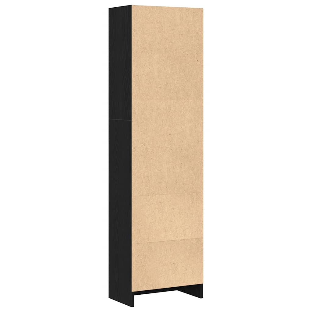 Libreria Rovere Nero 40x24x143 cm in Legno Multistrato | homemem39