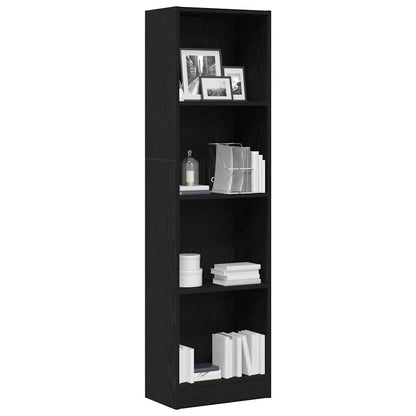 Libreria Rovere Nero 40x24x143 cm in Legno Multistrato | homemem39