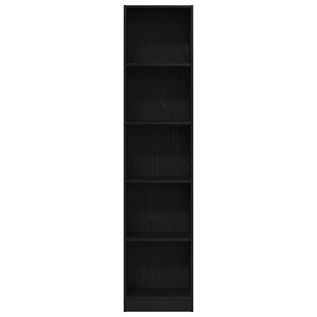 Libreria Rovere Nero 40x24x176 cm in Legno Multistrato | homemem39