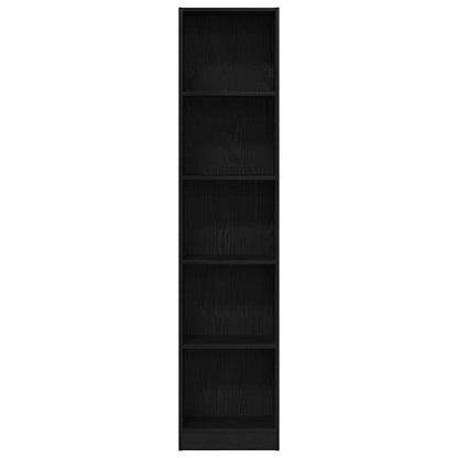 Libreria Rovere Nero 40x24x176 cm in Legno Multistrato | homemem39