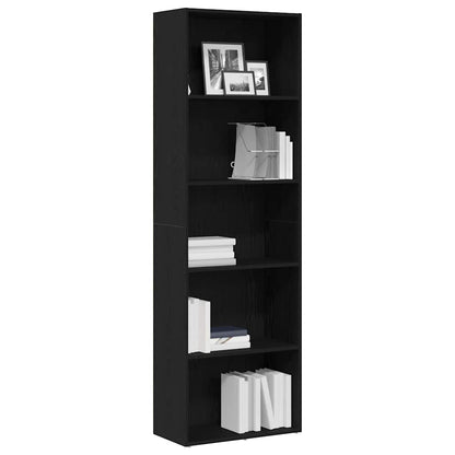 Libreria Rovere Nero 60x30x189 cm in Legno Multistrato | homemem39