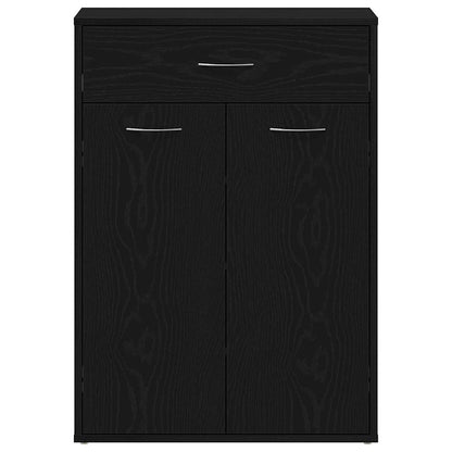 Scarpiera Rovere Nero 60 x 35 x 84 cm Legno multistrato