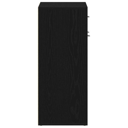 Scarpiera Rovere Nero 60 x 35 x 84 cm Legno multistrato