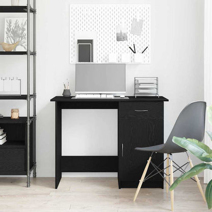 Scrivania Rovere Nero 100 x 50 x 76 cm Legno multistrato | homemem39