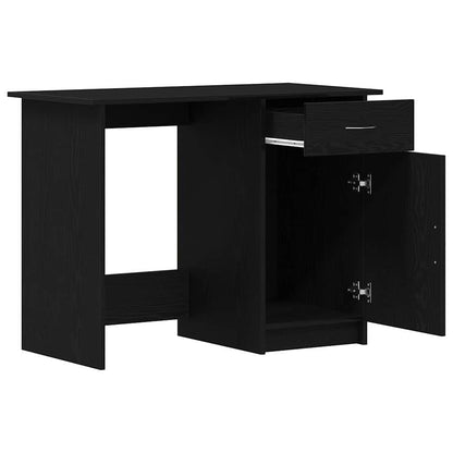 Scrivania Rovere Nero 100 x 50 x 76 cm Legno multistrato