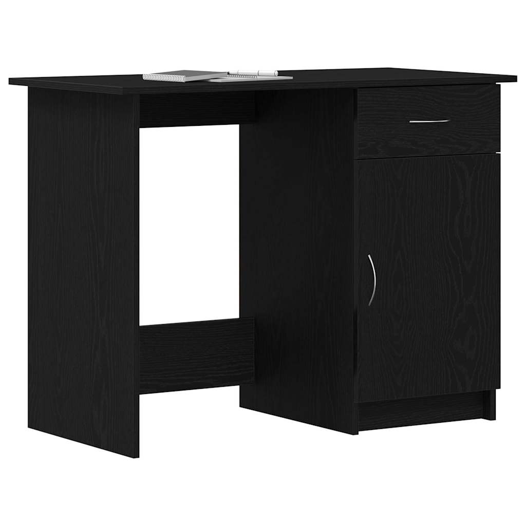 Scrivania Rovere Nero 100 x 50 x 76 cm Legno multistrato | homemem39