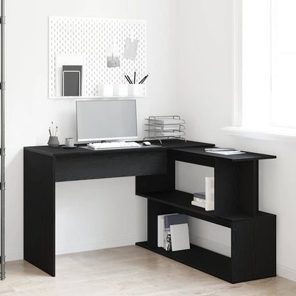 Scrivania Rovere Nero 200 x 50 x 76 cm Legno multistrato | homemem39