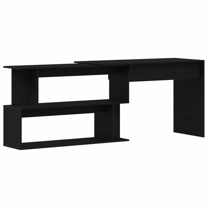 Scrivania Rovere Nero 200 x 50 x 76 cm Legno multistrato