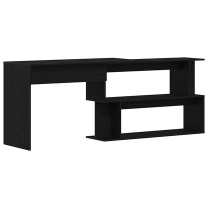 Scrivania Rovere Nero 200 x 50 x 76 cm Legno multistrato