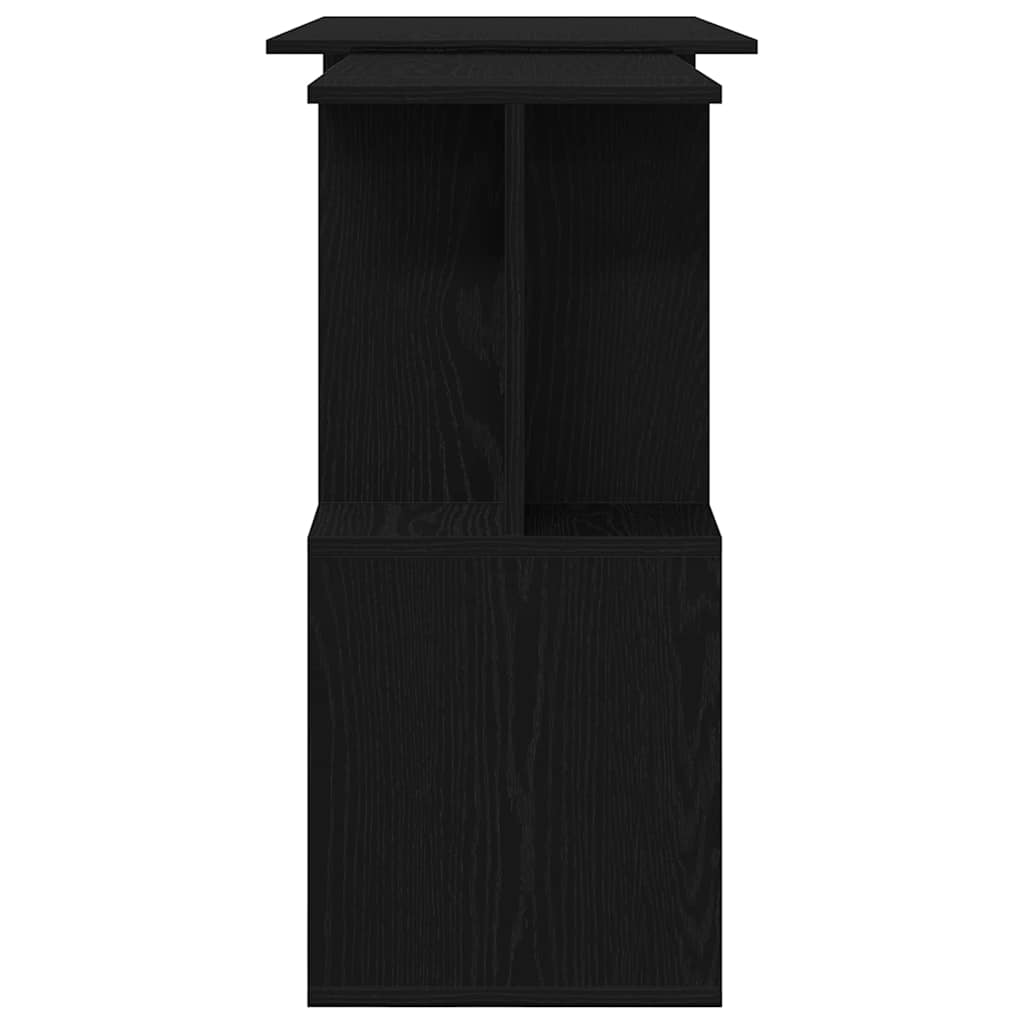 Scrivania Rovere Nero 200 x 50 x 76 cm Legno multistrato | homemem39