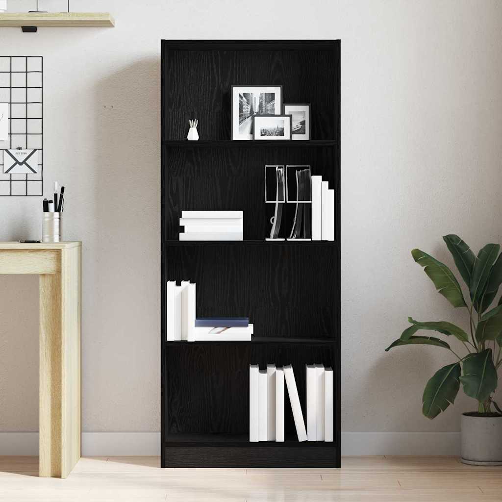Libreria Rovere Nero 60 x 24 x 143 cm Legno multistrato