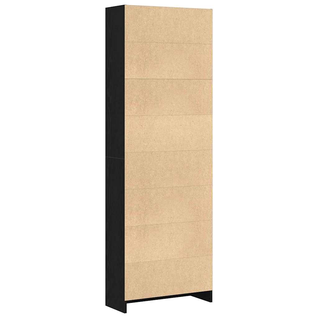 Libreria Rovere Nero 60 x 24 x 176 cm Legno multistrato