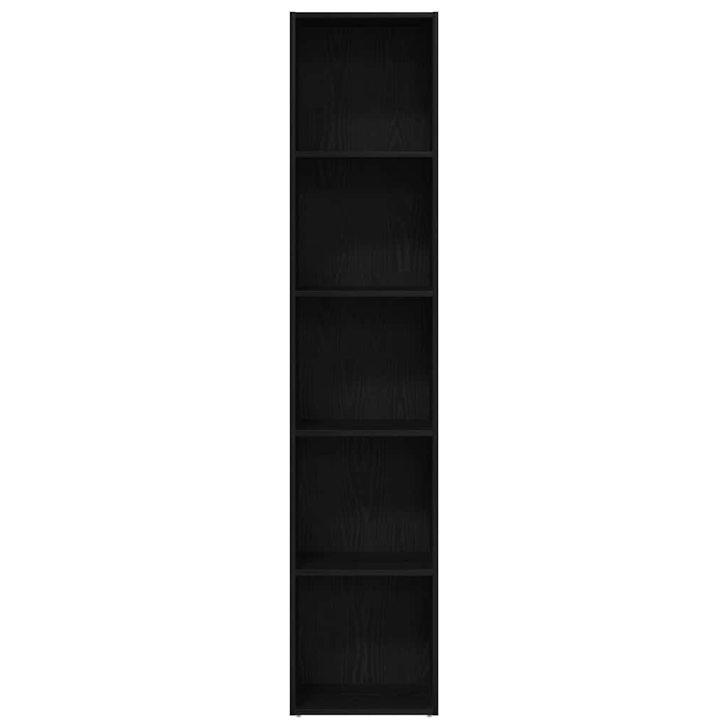 Libreria Rovere Nero 40x30x189 cm Legno Massello di Acacia | homemem39