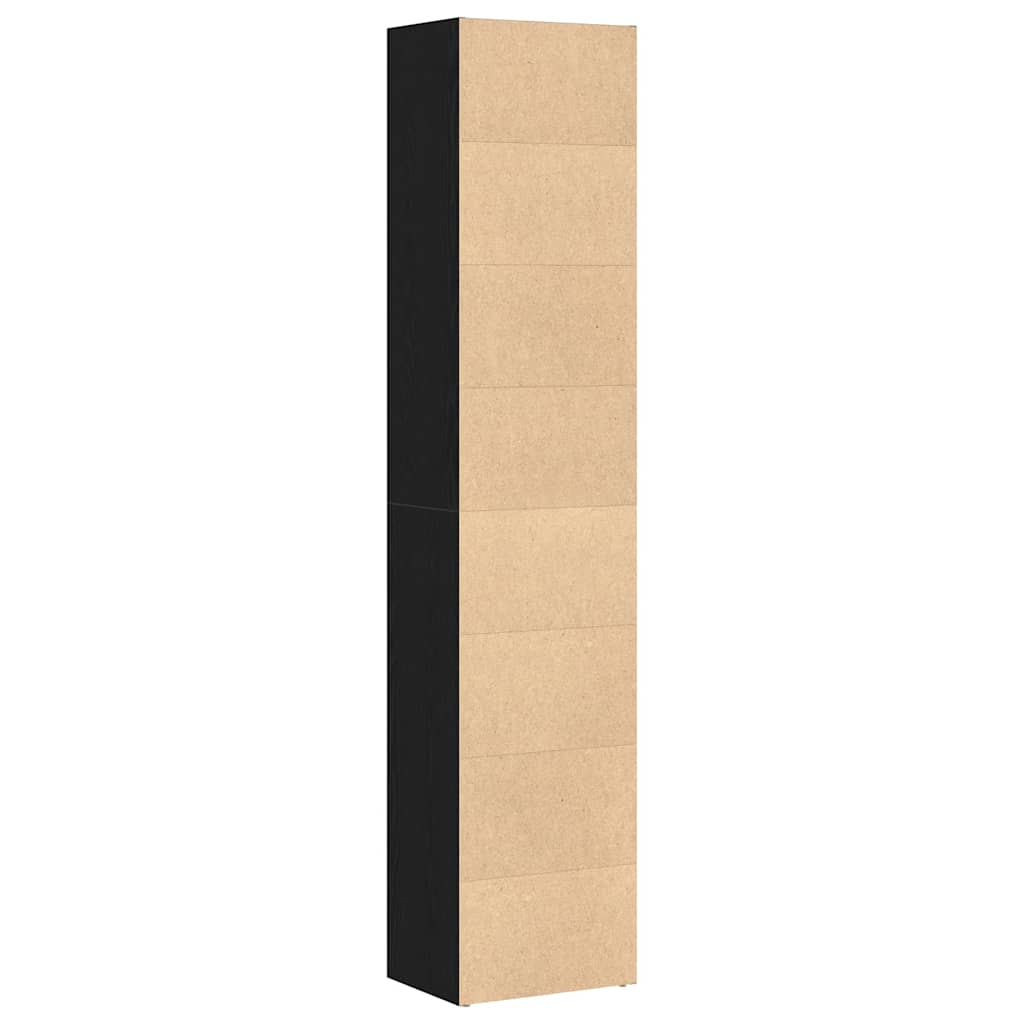 Libreria Rovere Nero 40x30x189 cm Legno Massello di Acacia | homemem39