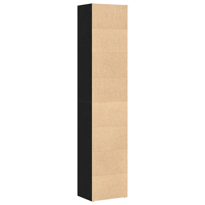 Libreria Rovere Nero 40x30x189 cm Legno Massello di Acacia | homemem39