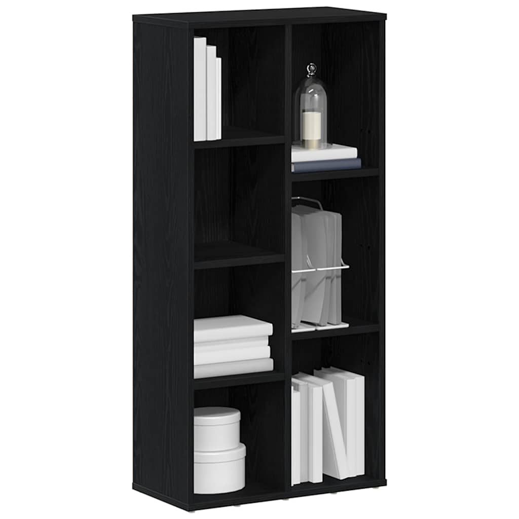 Libreria Rovere Nero 50x25x104 cm in Legno Multistrato