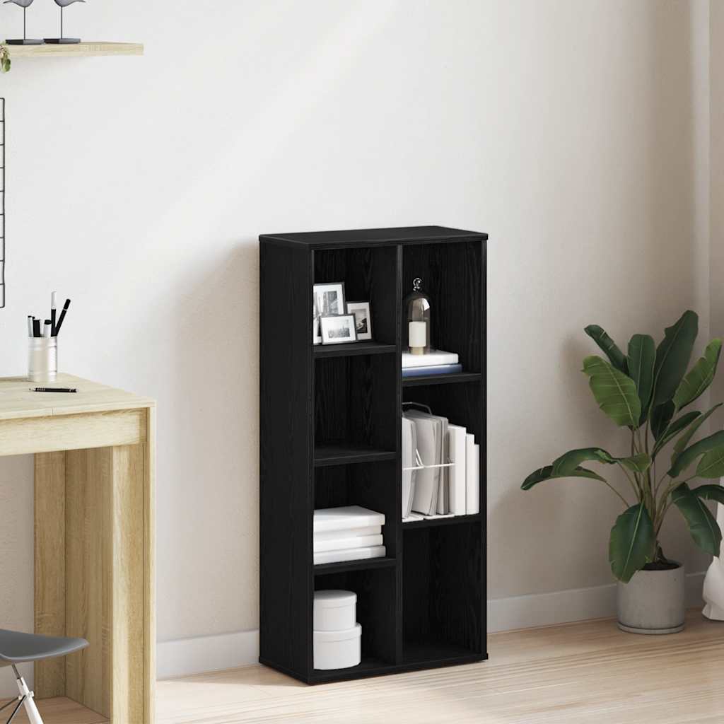 Libreria Rovere Nero 50x25x104 cm in Legno Multistrato | homemem39