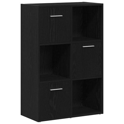 Libreria/Divisorio per ambienti Rovere Nero 60,5x30x90 cm in Legno Multistrato | homemem39