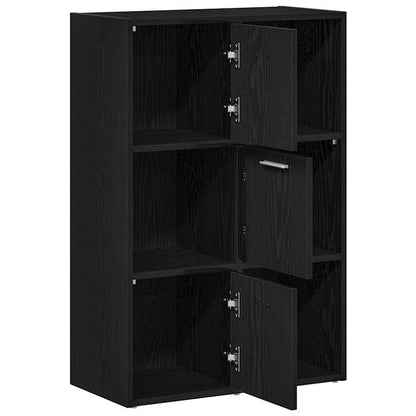 Libreria/Divisorio per ambienti Rovere Nero 60,5x30x90 cm in Legno Multistrato | homemem39