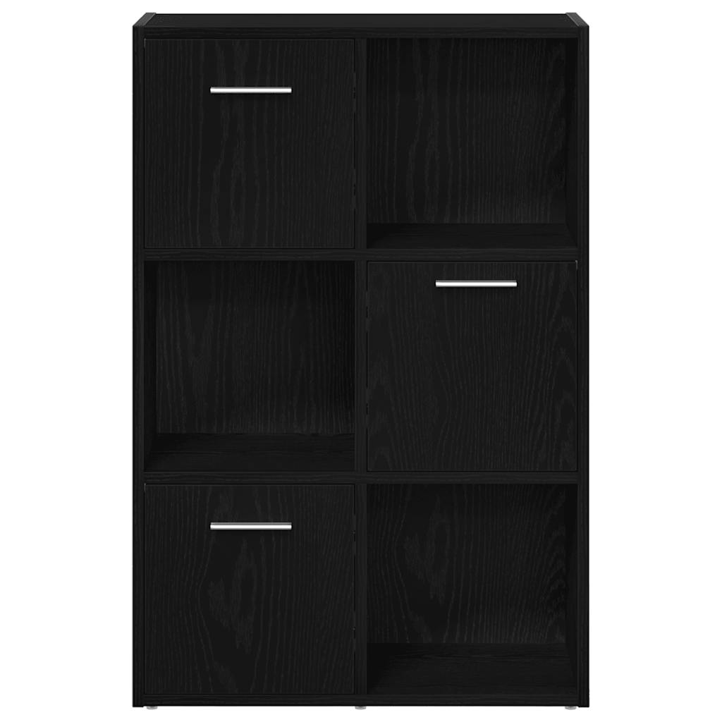 Libreria/Divisorio per ambienti Rovere Nero 60,5x30x90 cm in Legno Multistrato | homemem39