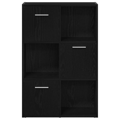 Libreria/Divisorio per ambienti Rovere Nero 60,5x30x90 cm in Legno Multistrato | homemem39