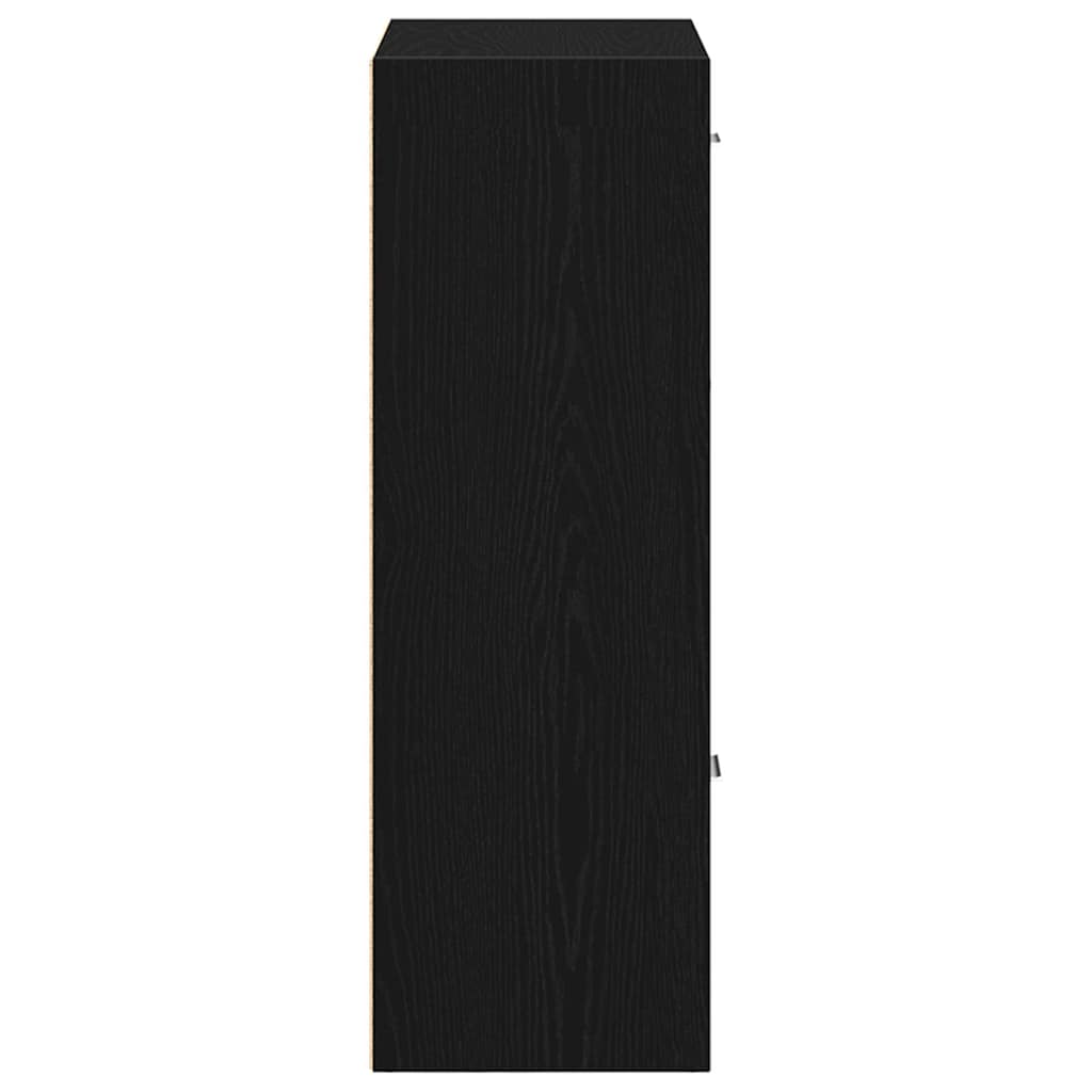 Libreria/Divisorio per ambienti Rovere Nero 60,5x30x90 cm