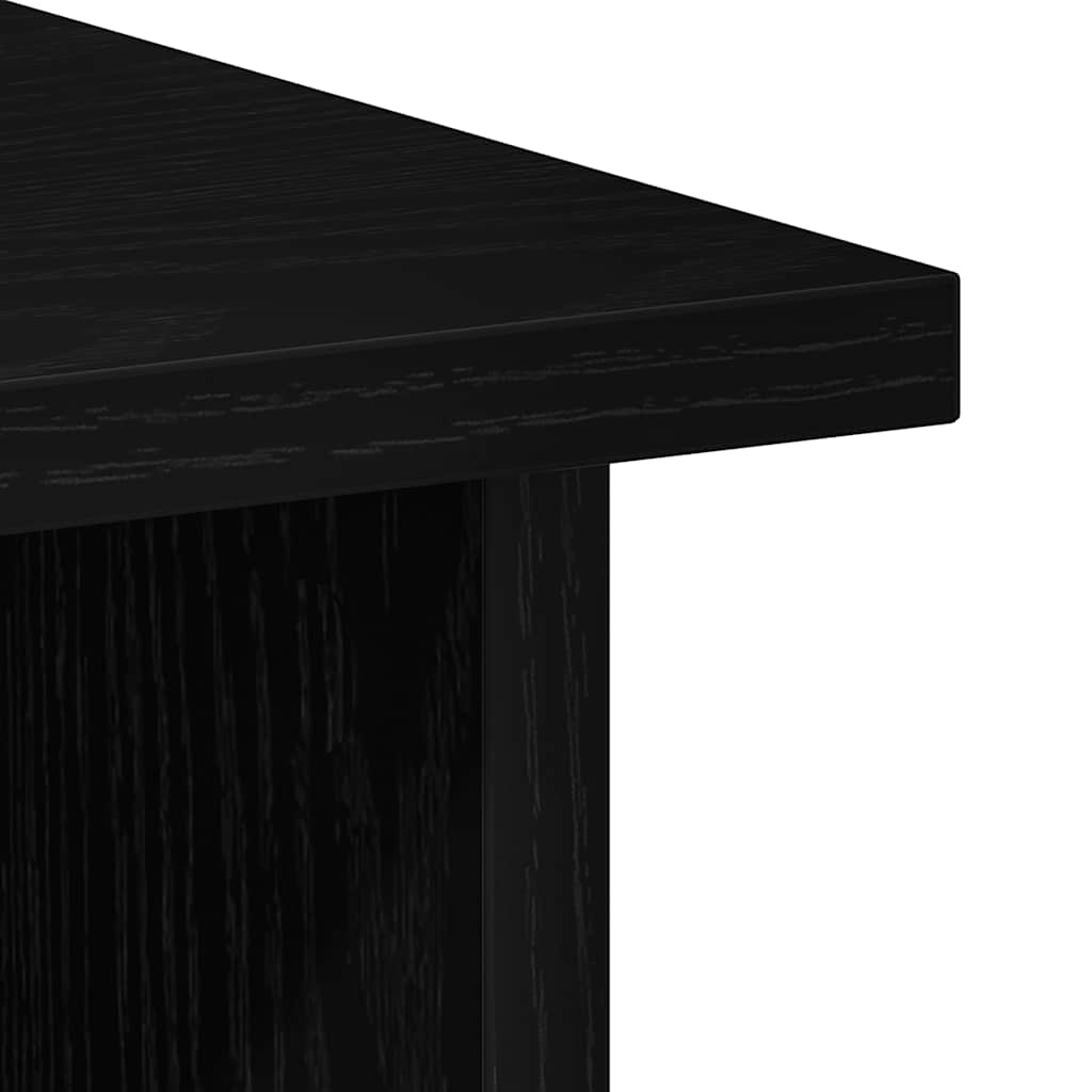 Scrivania Rovere Nero 90x50x74 cm in Legno Multistrato - homemem39