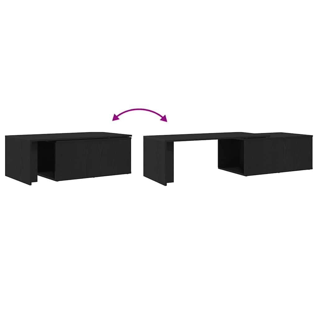 Tavolino da salotto Rovere Nero 150 x 50 x 35 cm