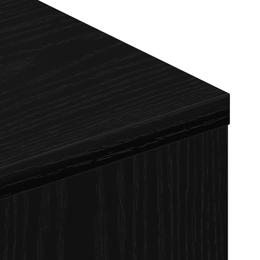Mobile Porta TV con Ruote Rovere Nero 102x34,5x43 cm Truciolato | homemem39