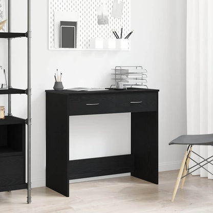Scrivania Rovere Nero 80 x 40 x 75 cm Legno multistrato | homemem39