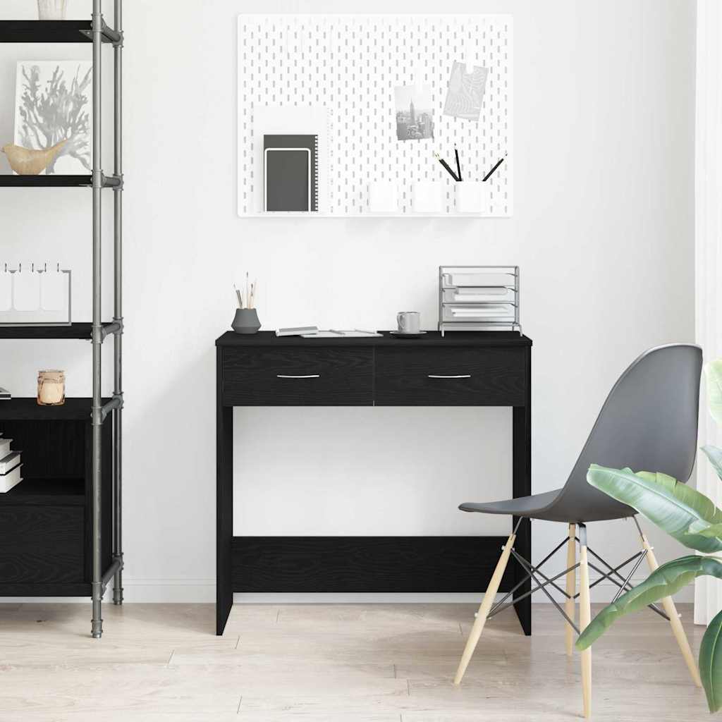 Scrivania Rovere Nero 80 x 40 x 75 cm Legno multistrato | homemem39