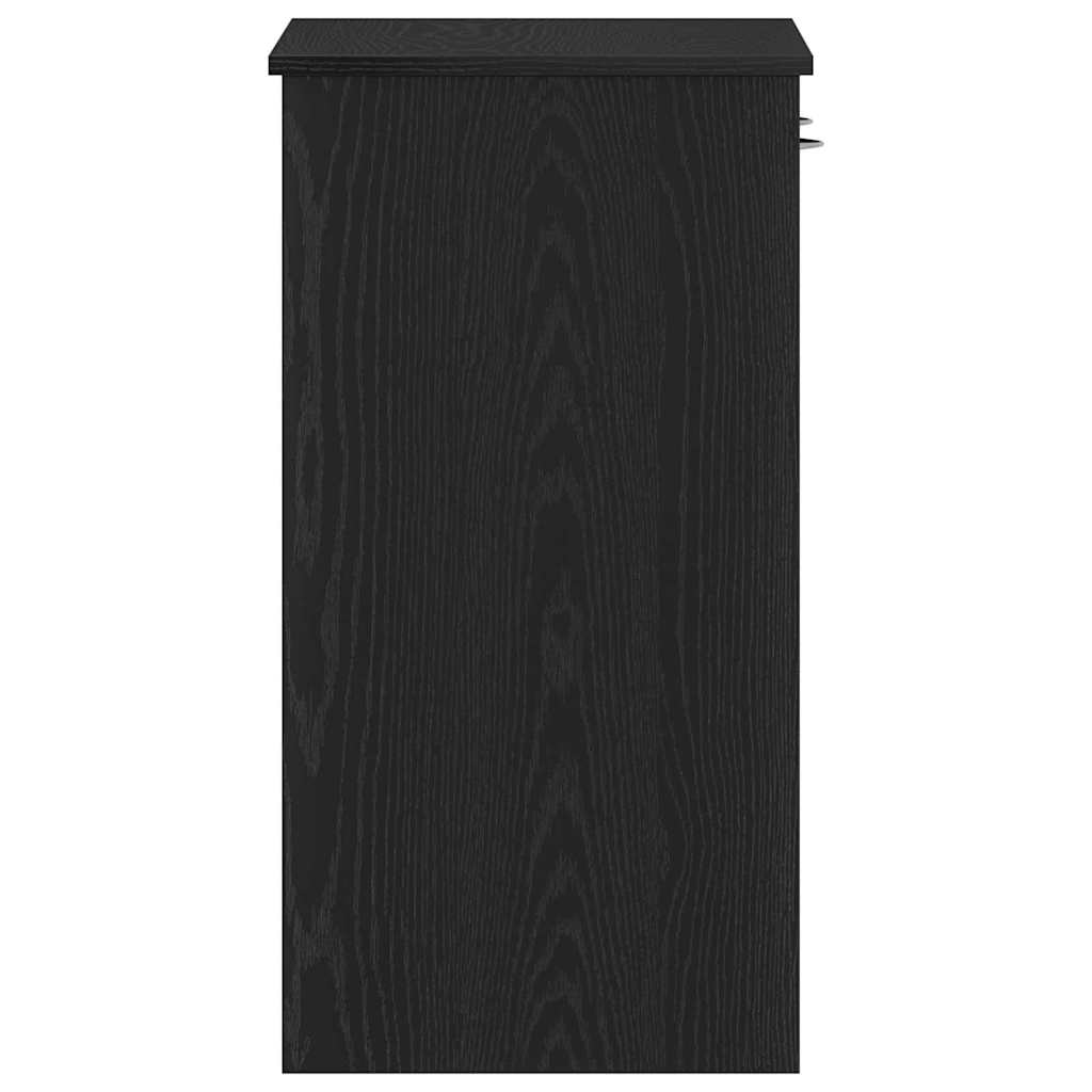 Scrivania Rovere Nero 80 x 40 x 75 cm Legno multistrato | homemem39