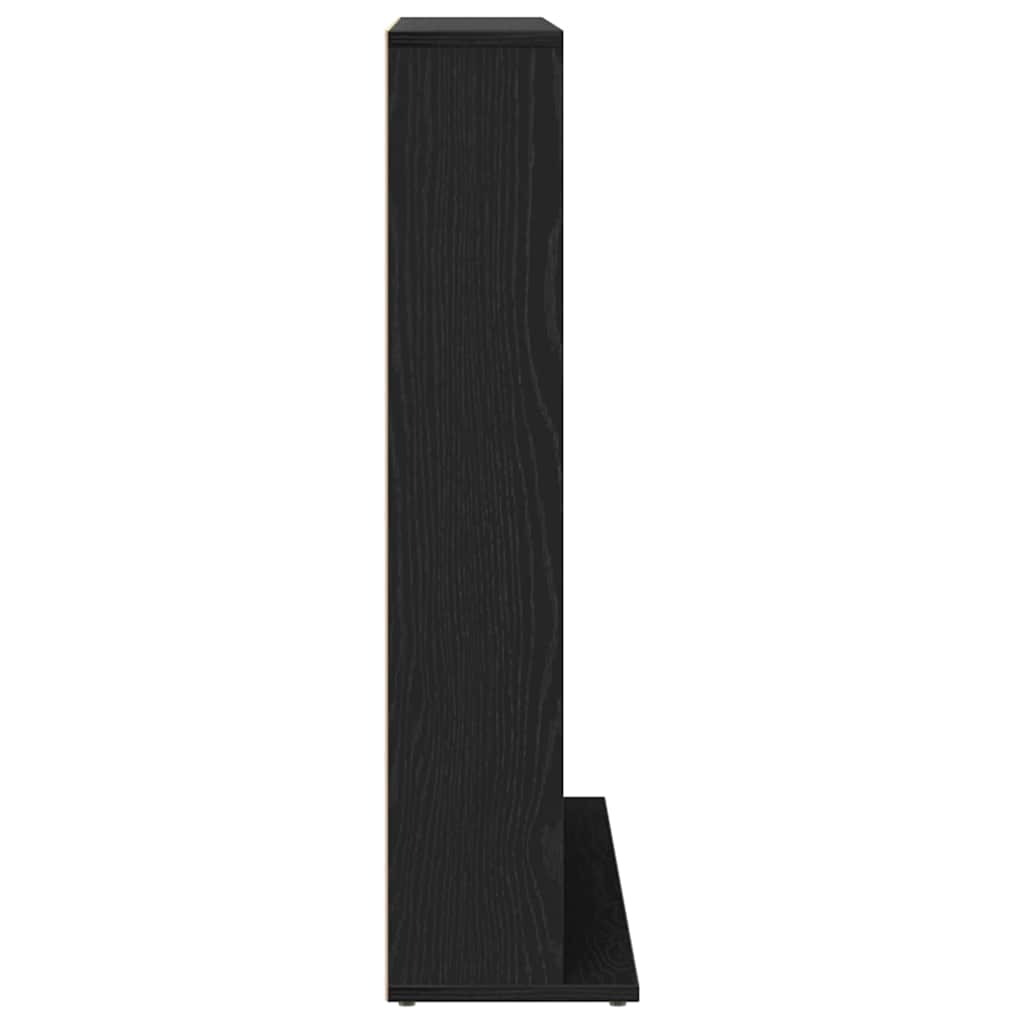 Mobile Porta CD Rovere Nero 100x23x89,5 cm Legno Multistrato | homemem39
