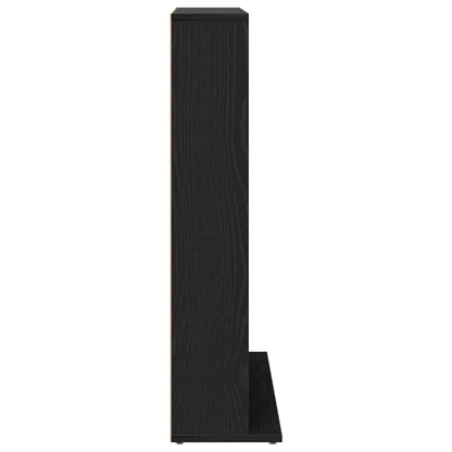 Mobile Porta CD Rovere Nero 100x23x89,5 cm Legno Multistrato | homemem39