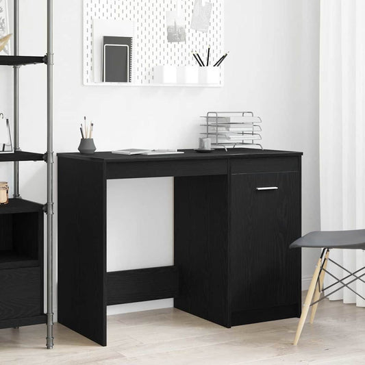 Scrivania Rovere Nero 100 x 50 x 76 cm Legno multistrato | homemem39