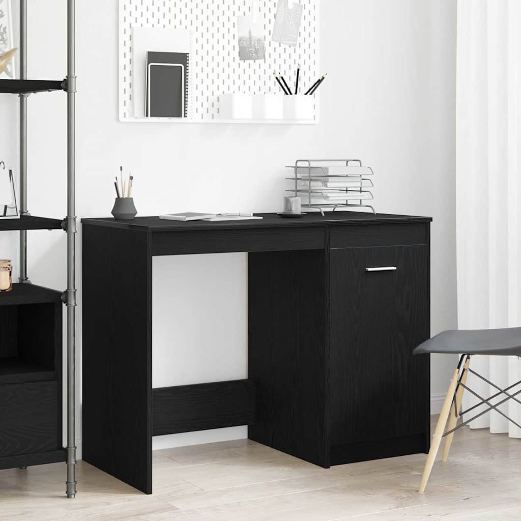 Scrivania Rovere Nero 100 x 50 x 76 cm Legno multistrato