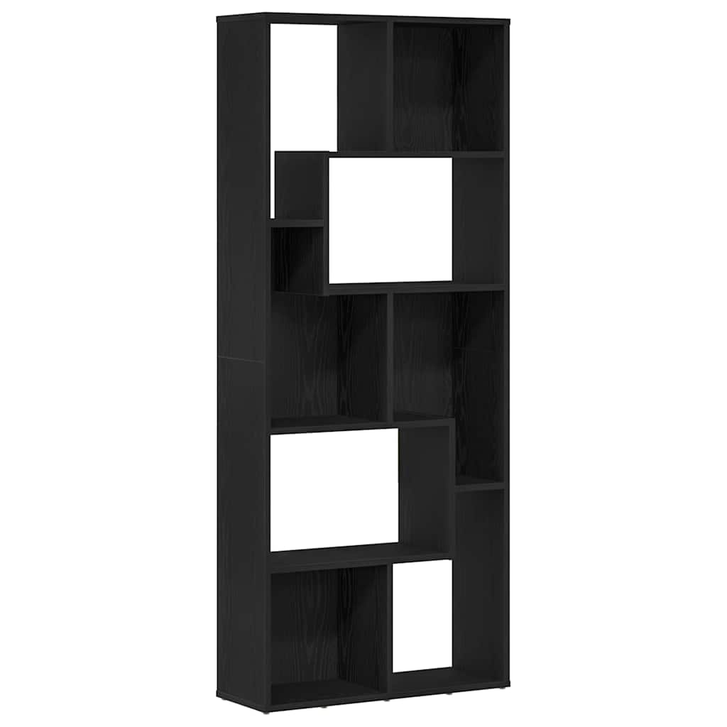 Libreria Rovere Nero 67x24x161 cm in Legno Multistrato | homemem39