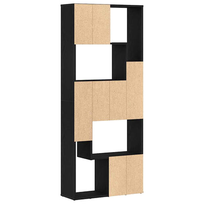 Libreria Rovere Nero 67x24x161 cm in Legno Multistrato | homemem39