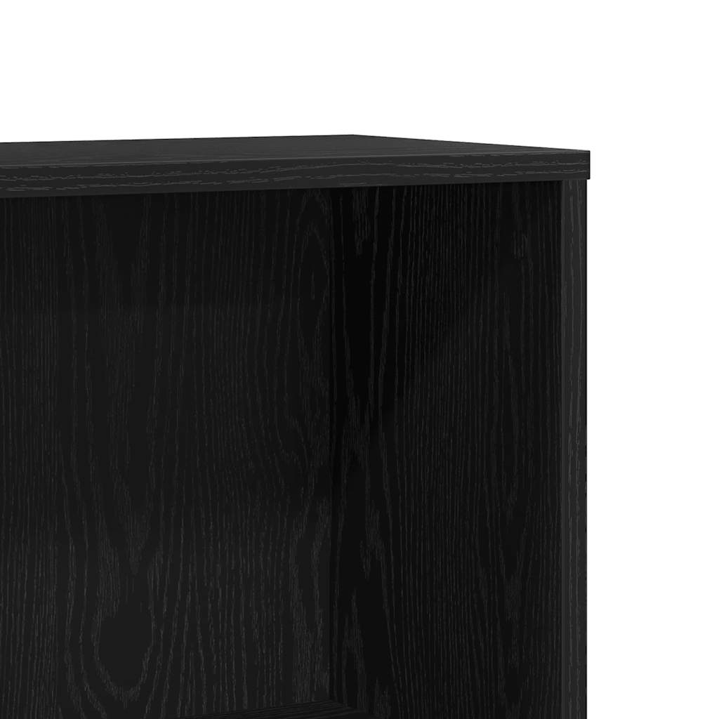 Libreria Rovere Nero 67x24x161 cm in Legno Multistrato | homemem39