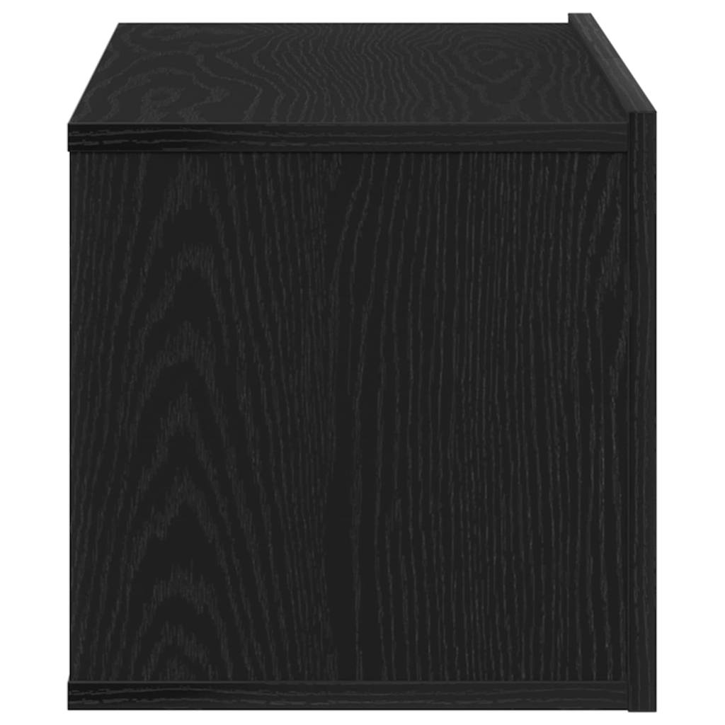 Mobile TV Rovere Nero 80 x 30 x 30 cm Legno multistrato