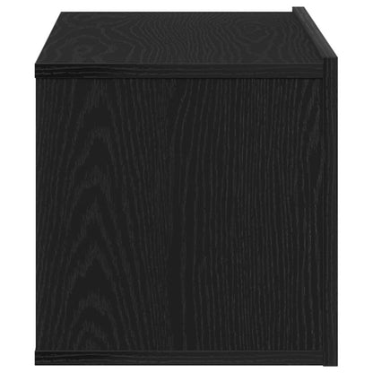 Mobile TV Rovere Nero 80 x 30 x 30 cm Legno multistrato