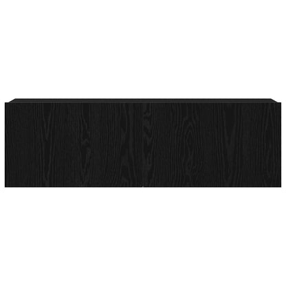 Mobile TV Rovere Nero 100 x 30 x 30 cm Legno multistrato