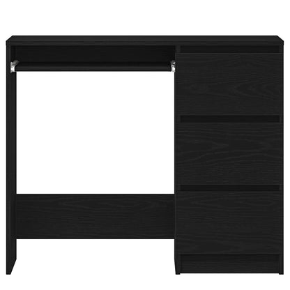 Scrivania Rovere Nera 90x45x76 cm in Legno Multistrato