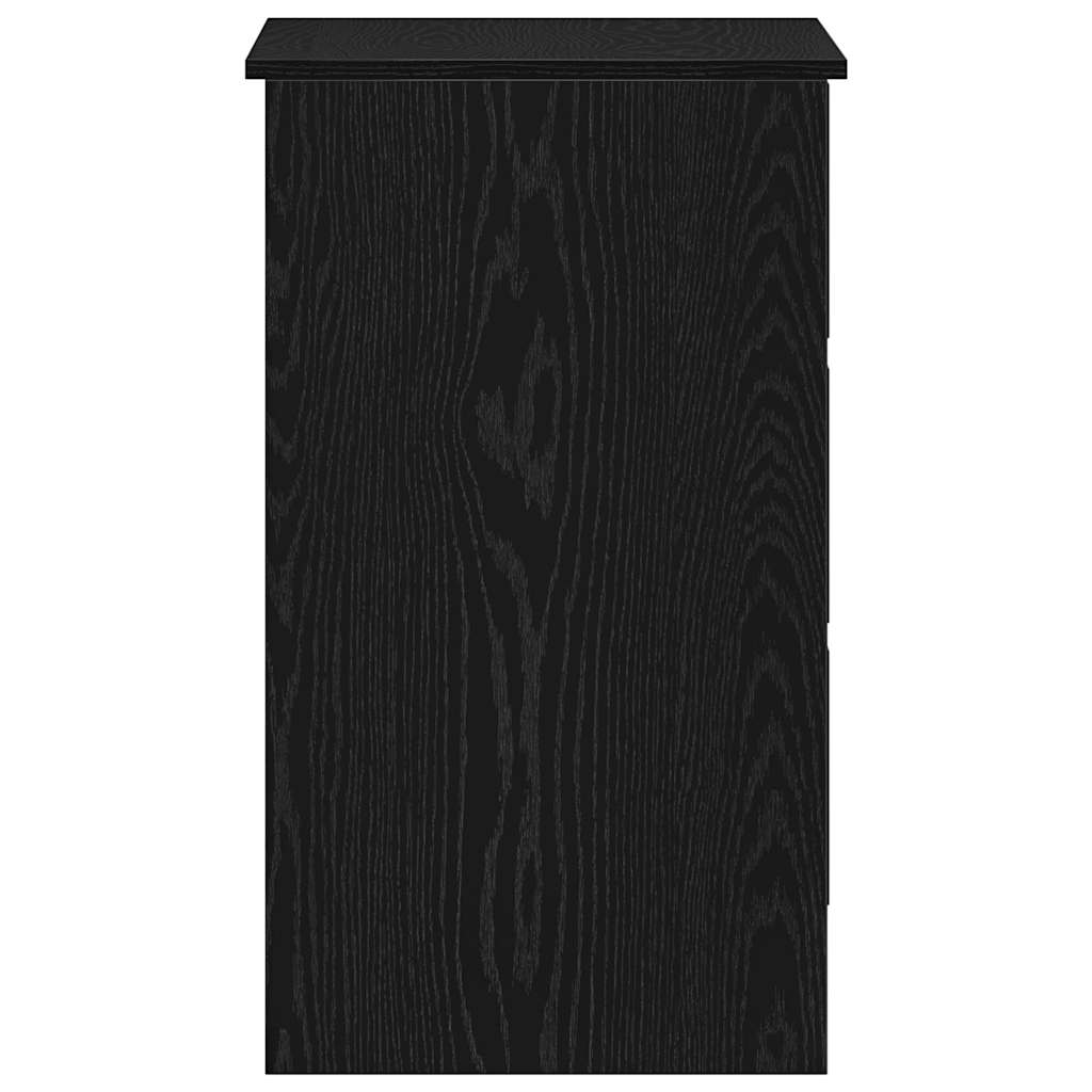 Scrivania Rovere Nera 90x45x76 cm in Legno Multistrato