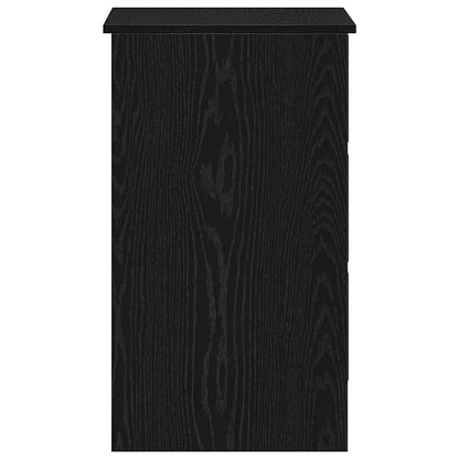 Scrivania Rovere Nera 90x45x76 cm in Legno Multistrato