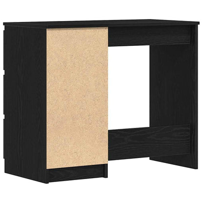 Scrivania Rovere Nera 90x45x76 cm in Legno Multistrato