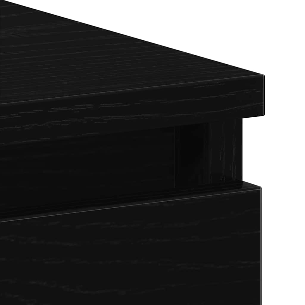 Scrivania Rovere Nera 90x45x76 cm in Legno Multistrato - homemem39