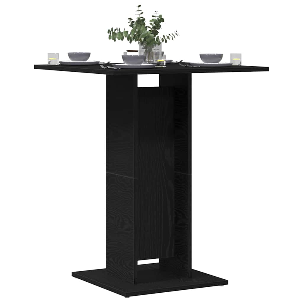 Tavolo da bistrot Rovere Nero 60x60x75 cm in Legno Multistrato