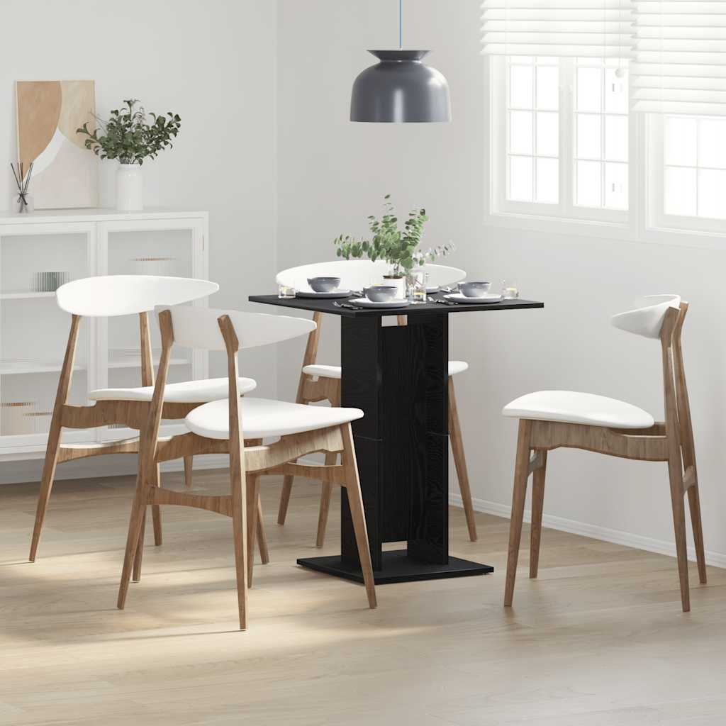 Tavolo da bistrot Rovere Nero 60x60x75 cm in Legno Multistrato