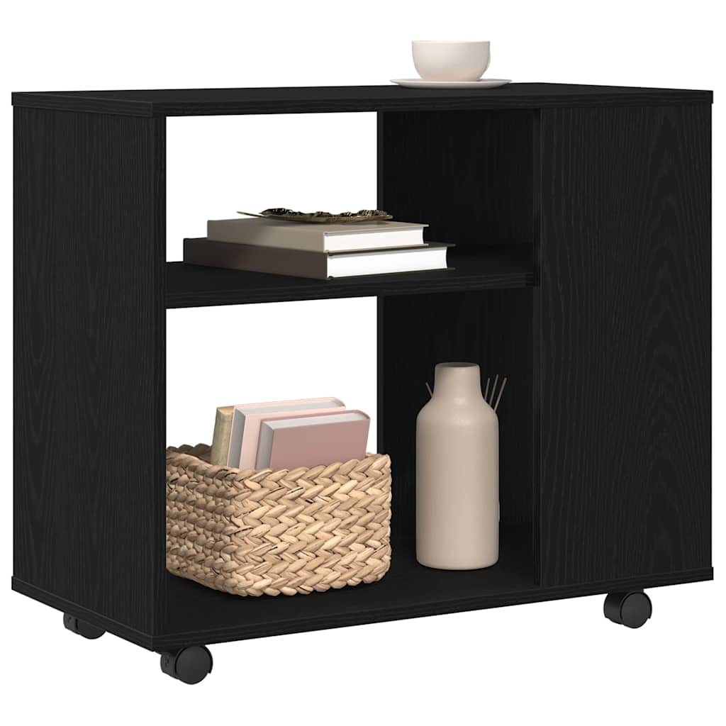 Tavolino laterale in rovere nero 70x35x60,5 cm